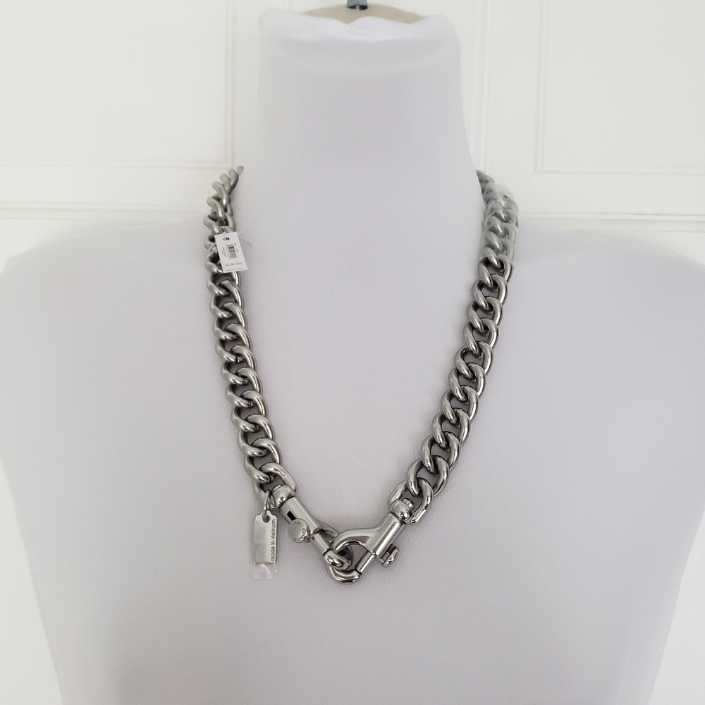 Coach Chunky Silvertone Shoulder Replacement Chain strap Purse decor Accent 23" - Picture 10 of 11